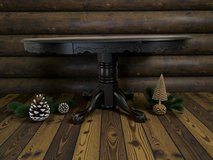 Large Kitchen Dining Table Solid Wood Black Satin 60x42x30 New in Kingwood, Texas