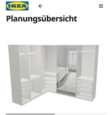 IKEA PAX Corner Wardrobe – Mirror Doors – Fair Condition in Stuttgart, GE