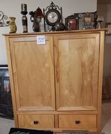 Custom Made Pine Entertainment Center With Bear Drawer Knobs in Alamogordo, New Mexico