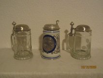 3 German Stein with lids in Ramstein, Germany