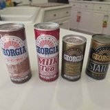 4 cans of 1988 Authentic Japan Georgia Milk Tea Coffee Coca-Cola Company in Chicago, Illinois