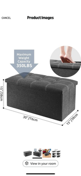 Ottoman with Storage Footrest Seat in Houston, Texas