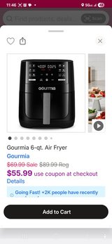 Gourmia 6 quart digital air fryer in Houston, Texas