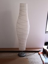 Tall Asian Style White Paper Floor Lamp With Foot Switch in Alamogordo, New Mexico