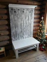 Large Hall Tree Bench Rustic Farmhouse Real Solid Wood New in Houston, Texas