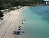 Hobie Tandem Island sailing kayak in Okinawa, Japan