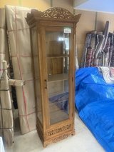 Glass wood carved cabinet in Okinawa, Japan