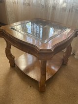 Pair of Burled Oak Endtables in Bolingbrook, Illinois
