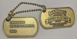 Jack Daniels Heroes 2024 Melvin Keebler Set of ID Tags in Grafenwoehr, GE