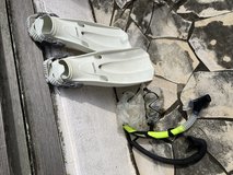 Ladies mask snorkel and fins in Okinawa, Japan