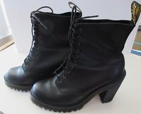 NEW Dr. Martens Kendra Women Boots SZ 10 Black Leather Chunky Heel Platform in Fort Campbell, Kentucky