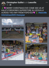 HALE'S FIREWORKS SUPERSTORE IN LEESVILLE in Fort Polk, Louisiana