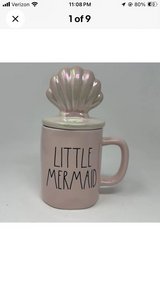 Rae Dunn Disney Princess Ariel LITTLE MERMAID Mug Iridescent Shell Topper - NEW in Fort Campbell, Kentucky