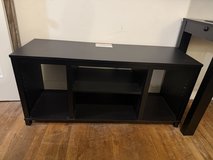 Black Entertainment Center / TV Stand w/ Shelves in Camp Lejeune, North Carolina