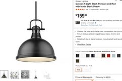 New Pendant lamp for suitable for wet area. Golden Lighting - Duncan model. in Alamogordo, New Mexico