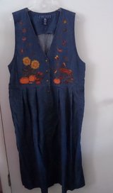 Fall Stitched Denim Dress in Kingwood, Texas