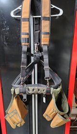 Bucket Boss tool belt with Welkin suspenders and Ox nail gun holder in Camp Lejeune, North Carolina