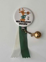 Rare Vintage 1980's Milwaukee Bucks 2 1/4" Bango Mascot Button Pin in Chicago, Illinois