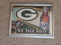Vintage GREEN BAY PACKERS Miller Lite Beer Football "G" Mirror Sign in Chicago, Illinois