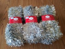 (1) NEW 3 Packs of Holiday Time Silver Tinsel Garland 12 Ft ea. Christmas in Bolingbrook, Illinois
