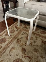 Glass and metal table in New Lenox, Illinois