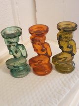 Art Deco Inspired Glass Female Figurines Set of 3 in Houston, Texas