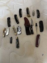 Bunch of little knifes and small knife sharpener in Fort Leonard Wood, Missouri
