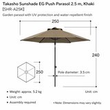 Garden Parasol 2.5m (Khaki) in Okinawa, Japan