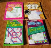 NEW Lot of 4 Word Search Find Puzzle Books 2 Large Print in Bolingbrook, Illinois