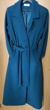 Teal Belted Coat (M) Unworn in Ramstein, Germany