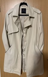 Bagatelle Cream Color Faux Leather Coat Unworn (L) in Ramstein, Germany