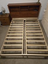 Queen Bed Frame and Bookcase Headboard in Camp Lejeune, North Carolina