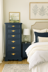 Basset Bedroom Dresser Chest Solid Wood Dark Navy Satin New in Houston, Texas