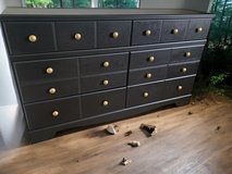 Large Bedroom Dresser Textured Black Satin 63x17x37 New in Houston, Texas
