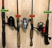 Fishing Rod & Reel Combo - 4’5" - 6ft 5" Spinning Rod w/ Reels -$15 ea *2 LEFT* in Naperville, Illinois