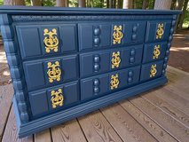 Large American Drew Bedroom Dresser Nine Drawers Solid Wood 63x18x34 New in Houston, Texas