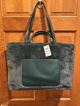 New “On 34th” Large Dark Green Faux Fur Tote Hsndbag in Aurora, Illinois