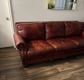 Leather 3 Seater Couch Removable Cushions in Vista, California