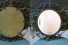 Wall mirror artistic heavy metal frame round in Naperville, Illinois