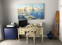 Desk, upholstered chair and canvas bundle in Lake of the Ozarks, Missouri