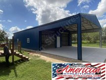 30x75x12 garage with covered area in Macon, Georgia