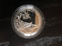 1990 MALDIVES ISLAND 250 RUFIYAA SILVER 1 OUNCE COIN in Ramstein, Germany