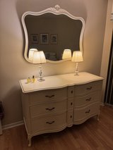 Drexel 1960s French Provincial Dresser and mirror in Plainfield, Illinois
