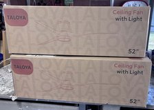 Brand New - 52" black ceiling fans (2 brand new never opened) -  1 used excellent condition in Kingwood, Texas