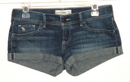 Abercrombie Girls Size 16 Cuffed Denim Jean Shorts in Morris, Illinois