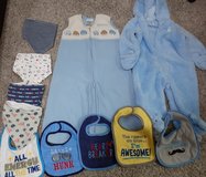 Baby Boy Bundle – Carter’s 9M Snowsuit + Sleep Sack + Bibs in Chicago, Illinois