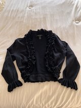 White House Black Market frilly black crop cover up in Warner Robins, Georgia