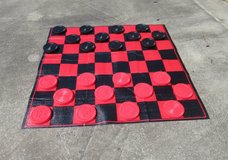 game checkers n tic tac toe board 4.5' - 4.5' mat in Warner Robins, Georgia