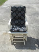 glide rocker rocking chair/ smooth glide sound construction clean no holes in fabric in Warner Robins, Georgia