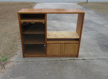 TV stereo entertainment stand/ oak plywood/2adjustable shelves see size below can be restrain paint in Byron, Georgia